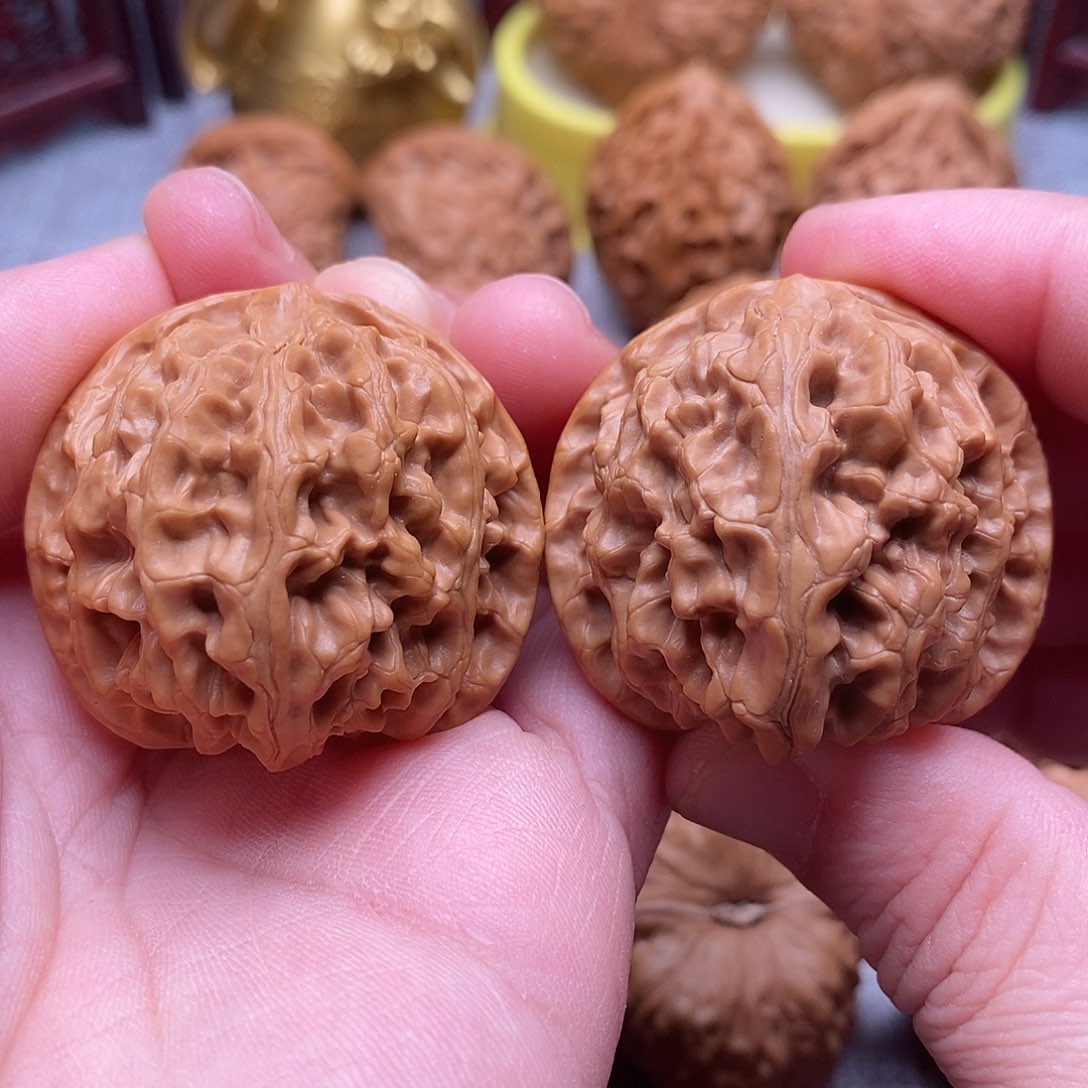 文玩核桃把件40精品毕业苹果园不议价