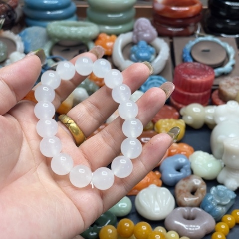 合金石英质玉（黄龙玉）手链
