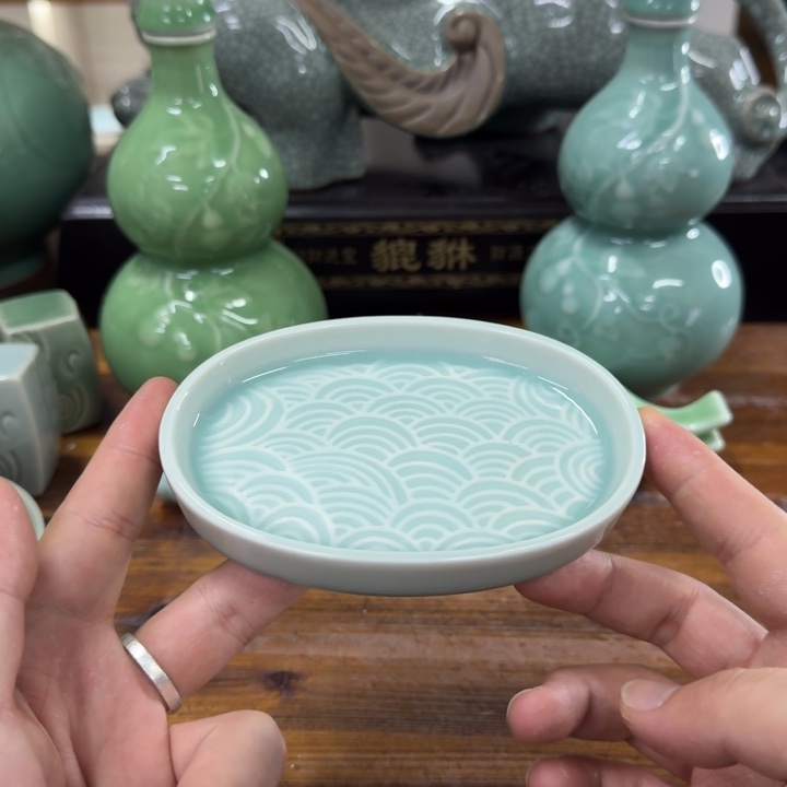 龙泉青瓷茶具微瑕4096