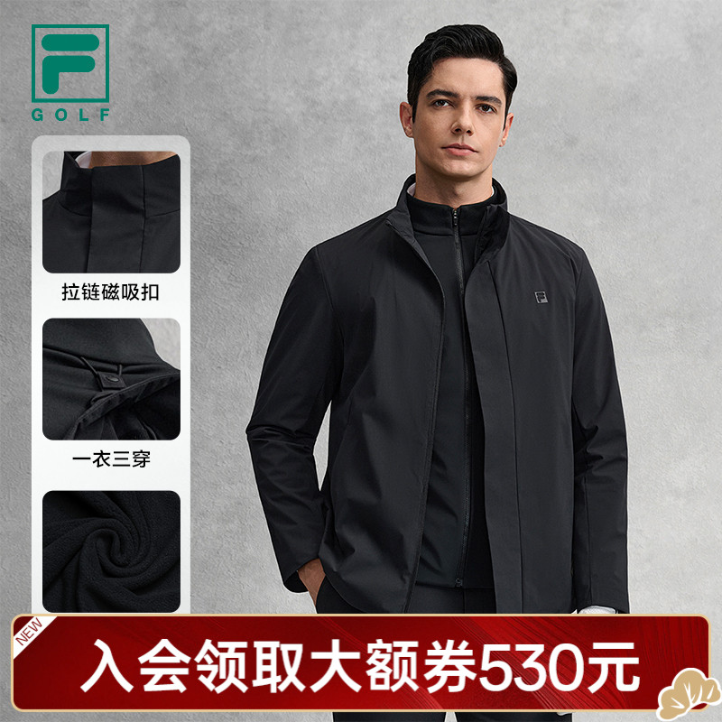 FILA斐乐男装高尔夫早春防风运动休闲梭织两件套外套A11M615707F
