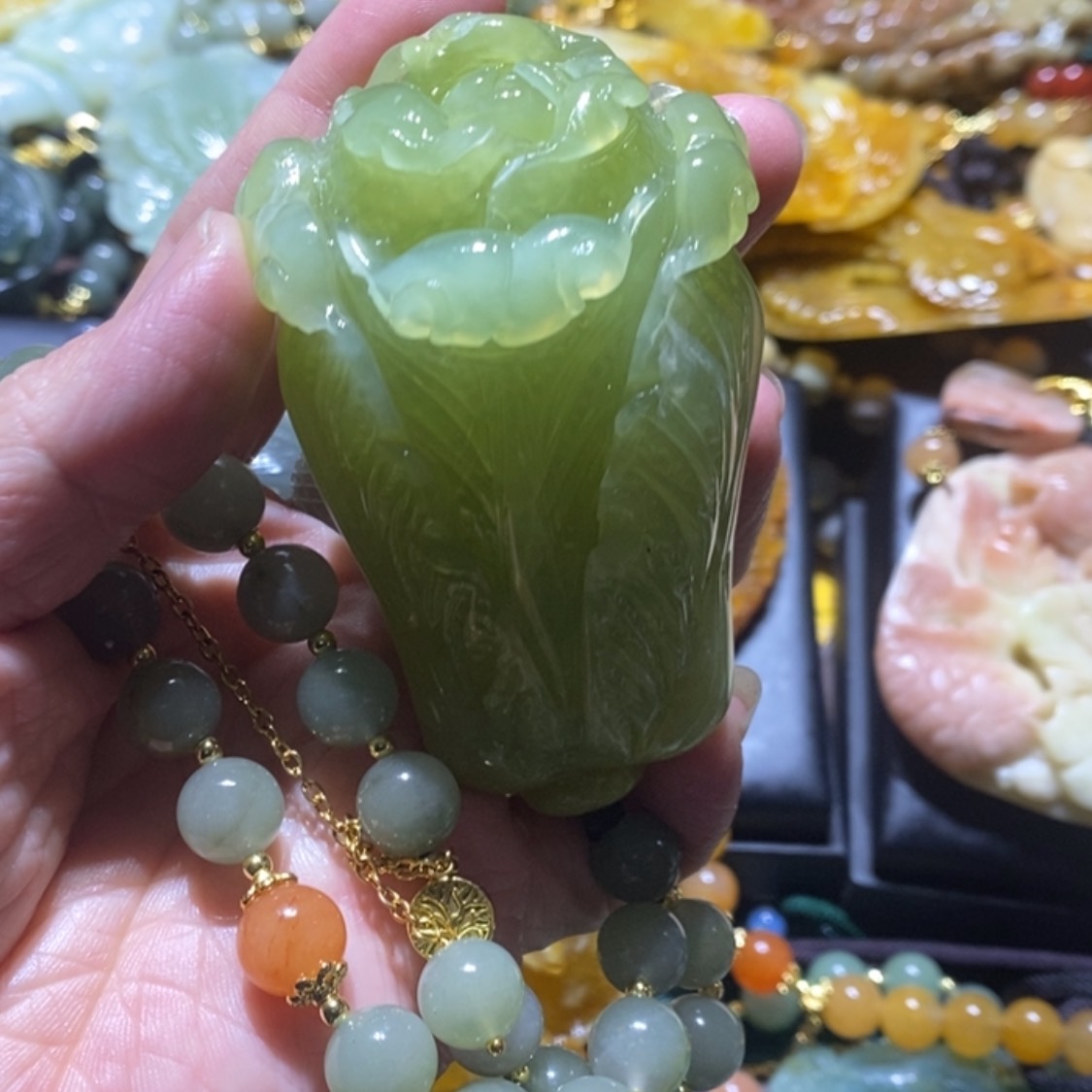 【闪购商品】岫玉毛衣链未镶嵌