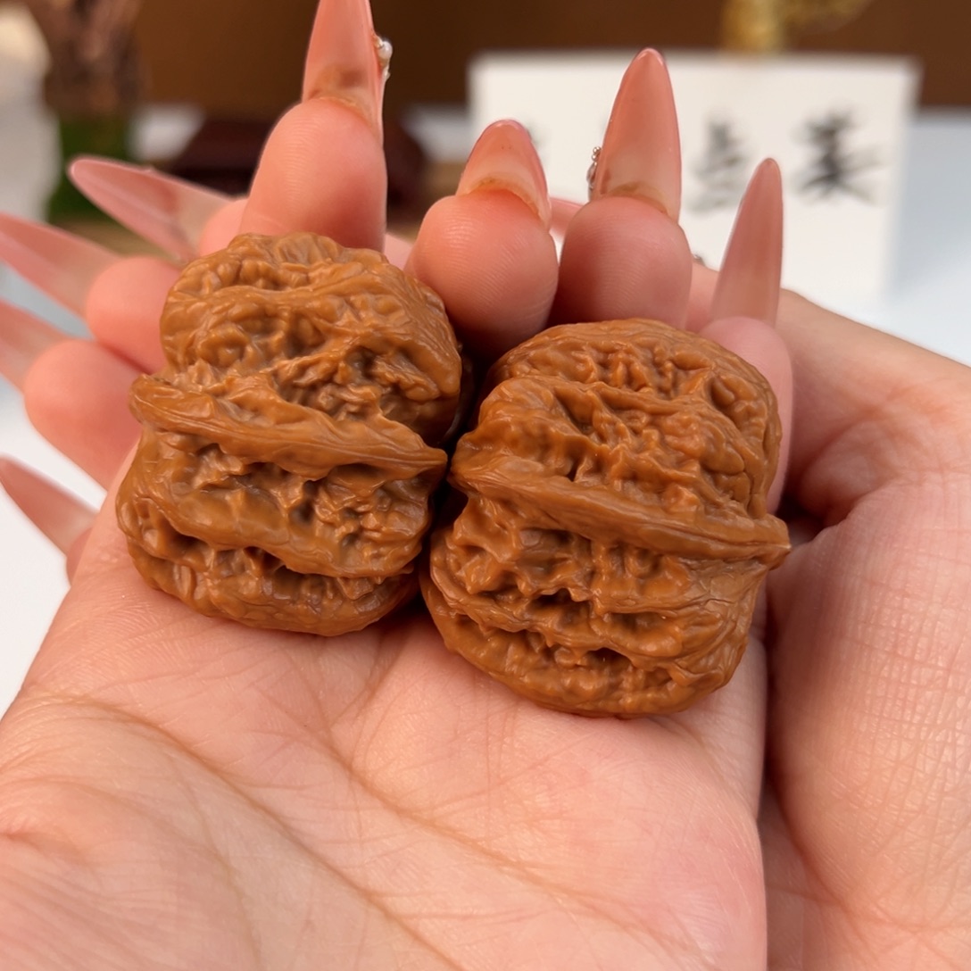 文玩核桃把件平谷方块全品无修