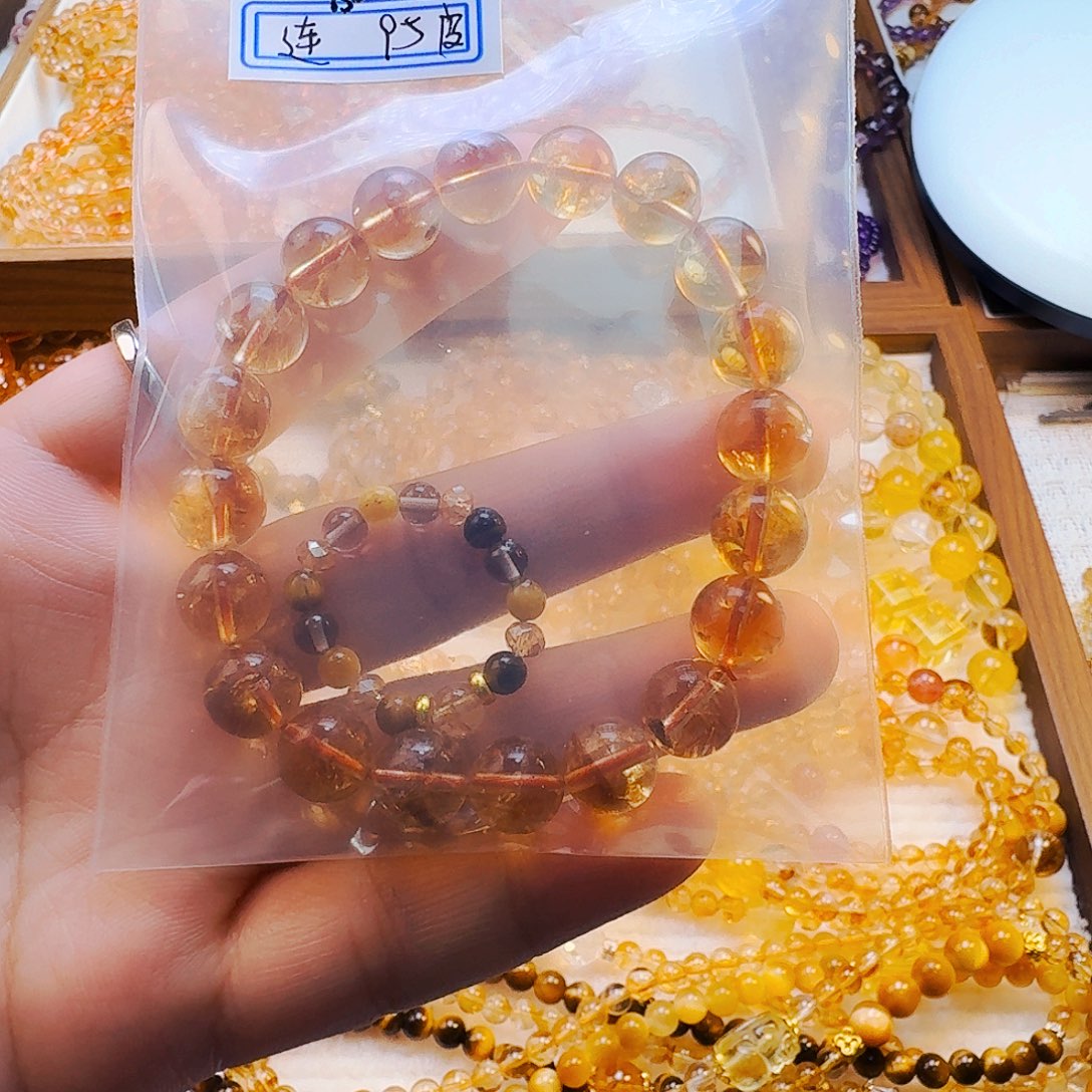 水晶手链未镶嵌黄水晶