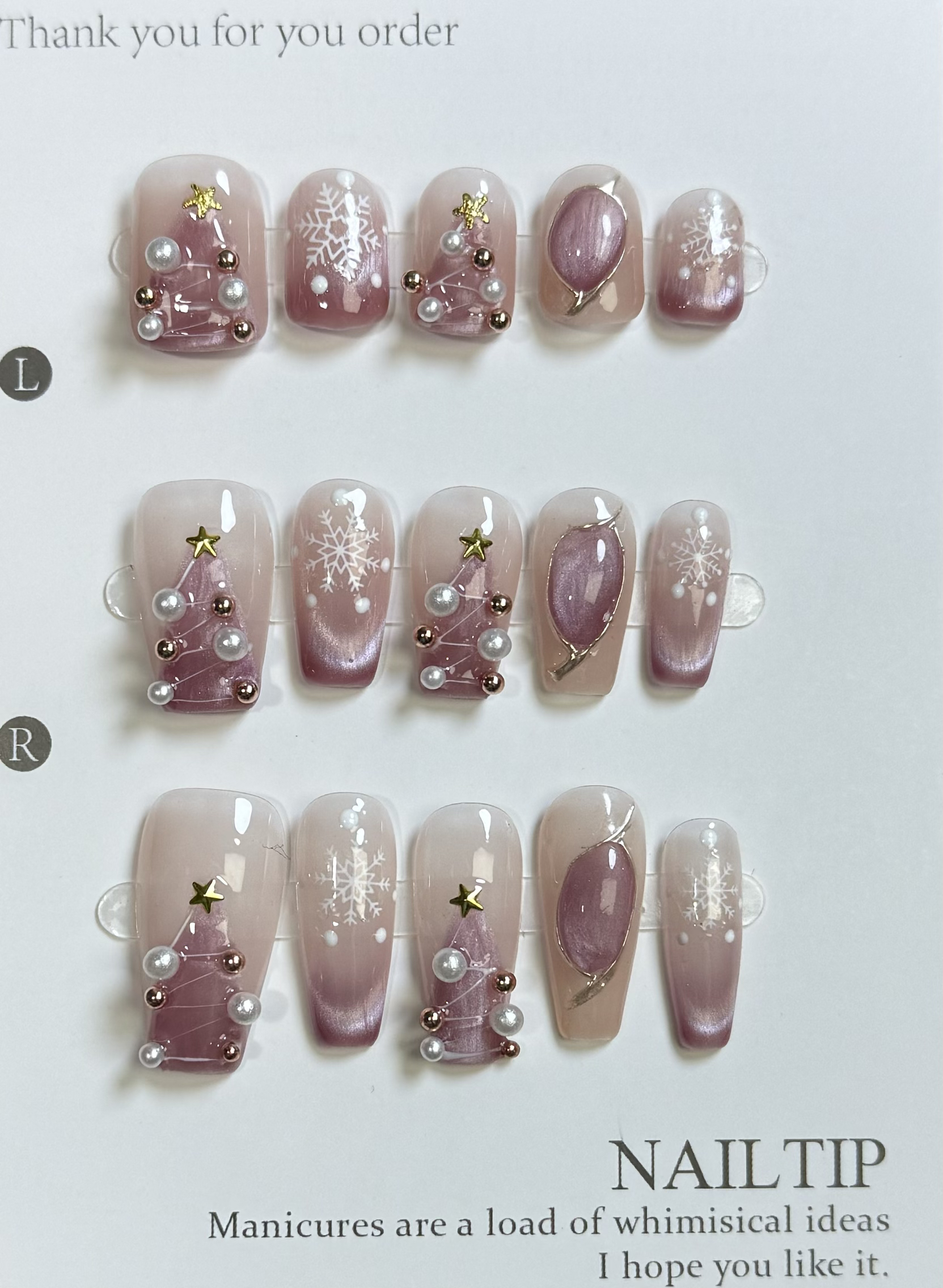 晚棠手工穿戴甲俩单包邮c820