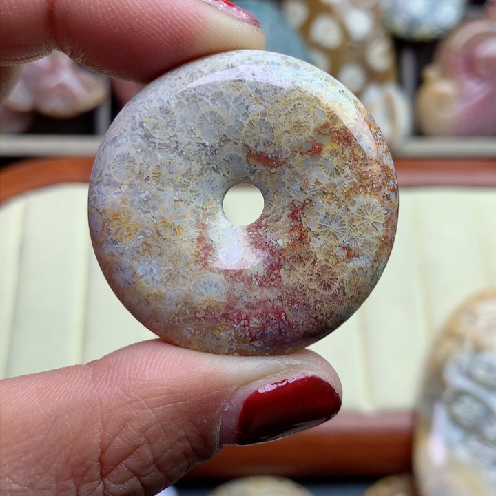 硅化珊瑚（珊瑚玉）颈饰未镶嵌