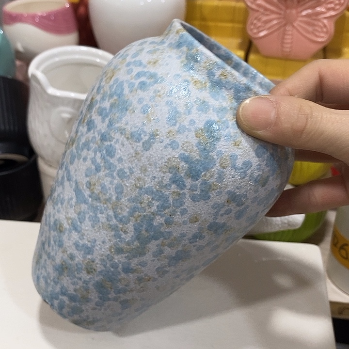 陶盆有孔 瑕疵针孔漏釉介意勿拍口 7高16