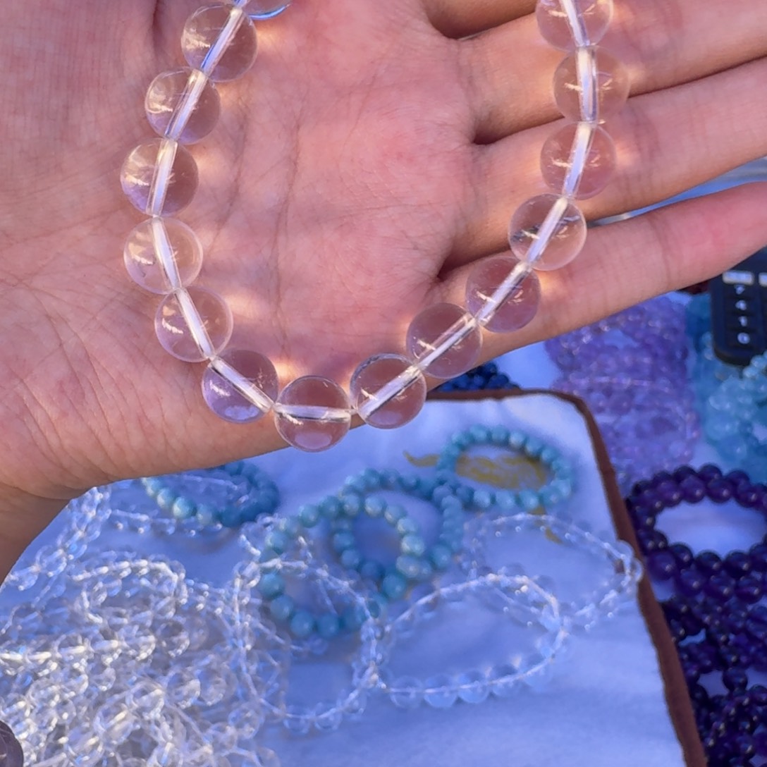 水晶手串未镶嵌文**?白水