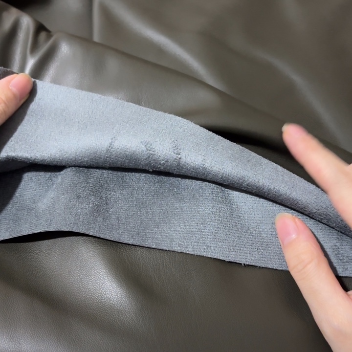 混纺军绿色高货麂皮1米。 