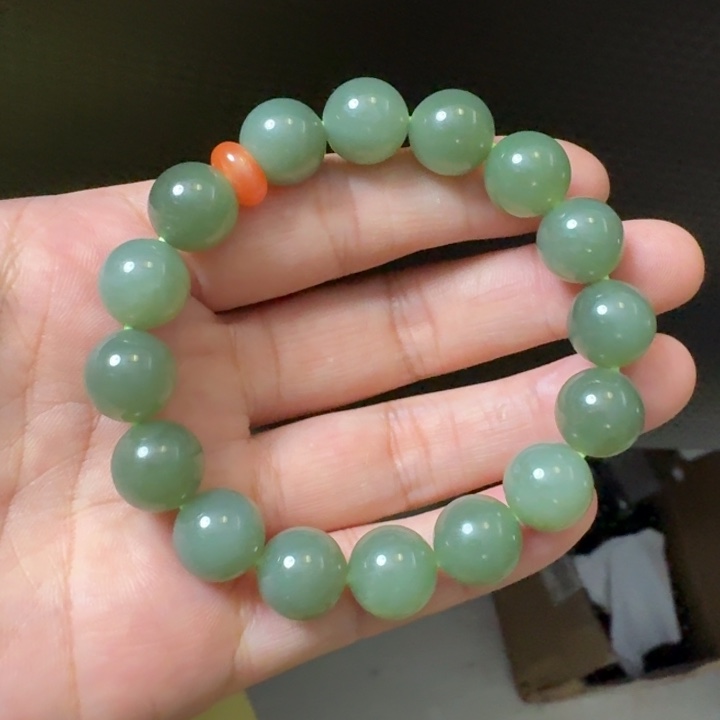 和田玉未镶嵌颈饰粉青12