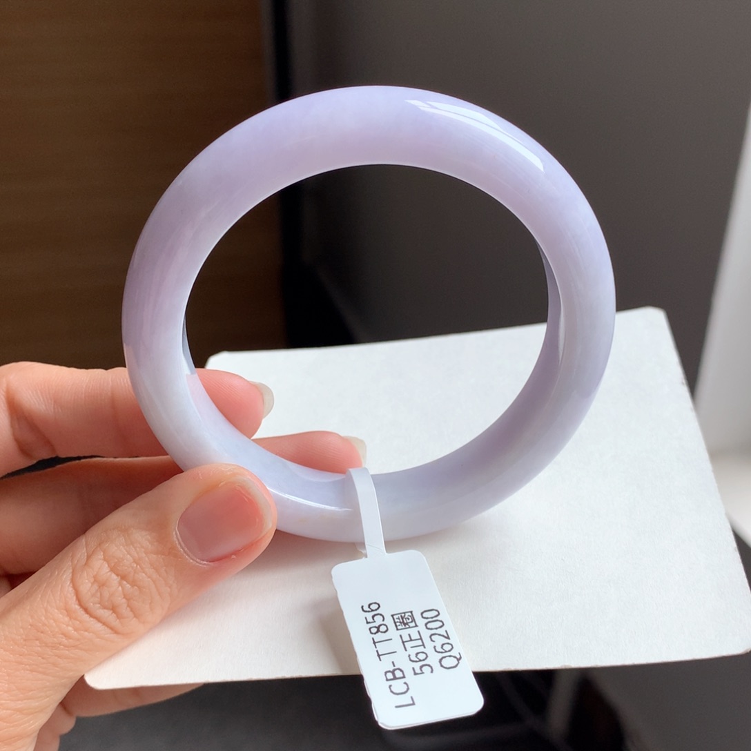 翡翠手镯未镶嵌渐变紫罗兰17号