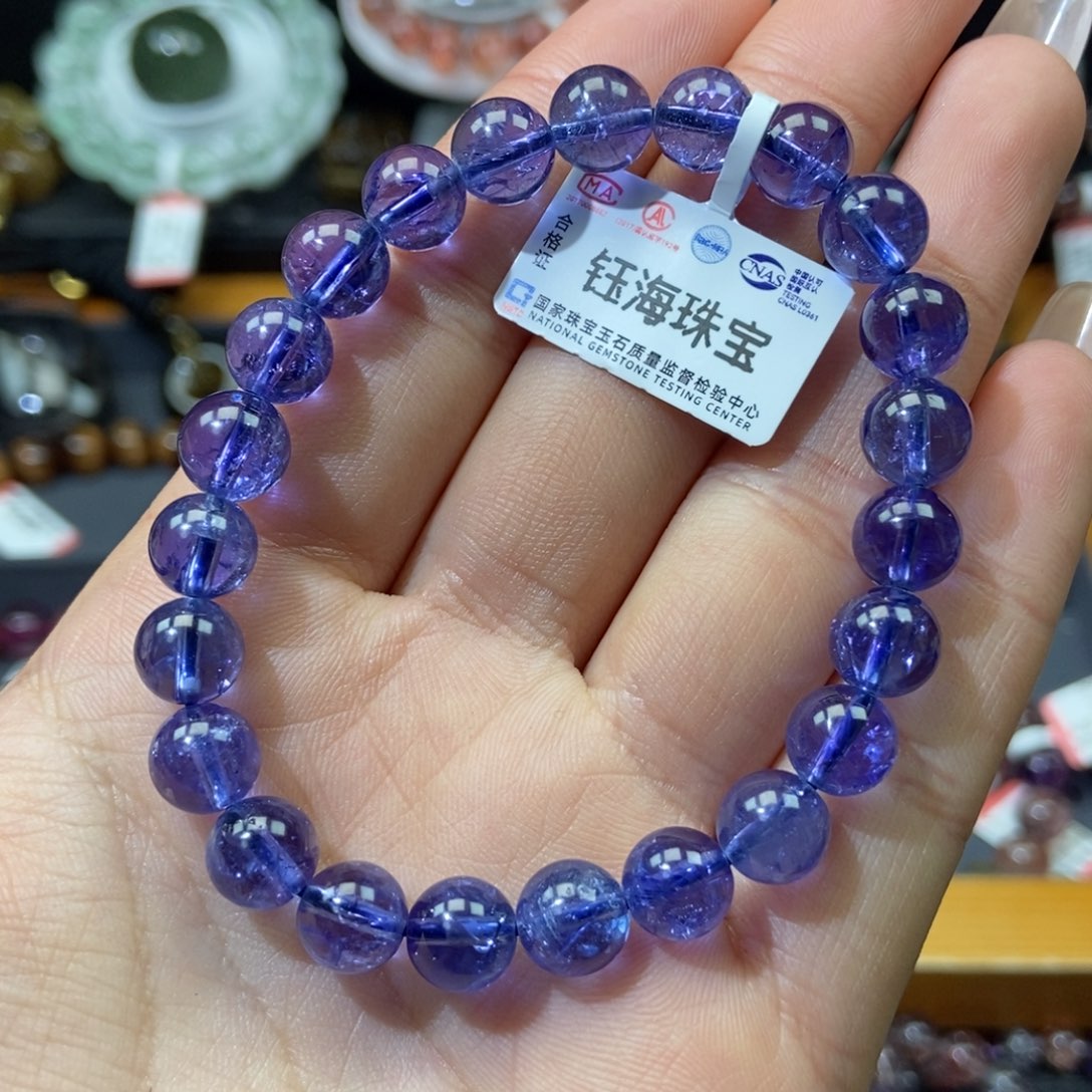 坦桑石手串未镶嵌坦桑石8mm