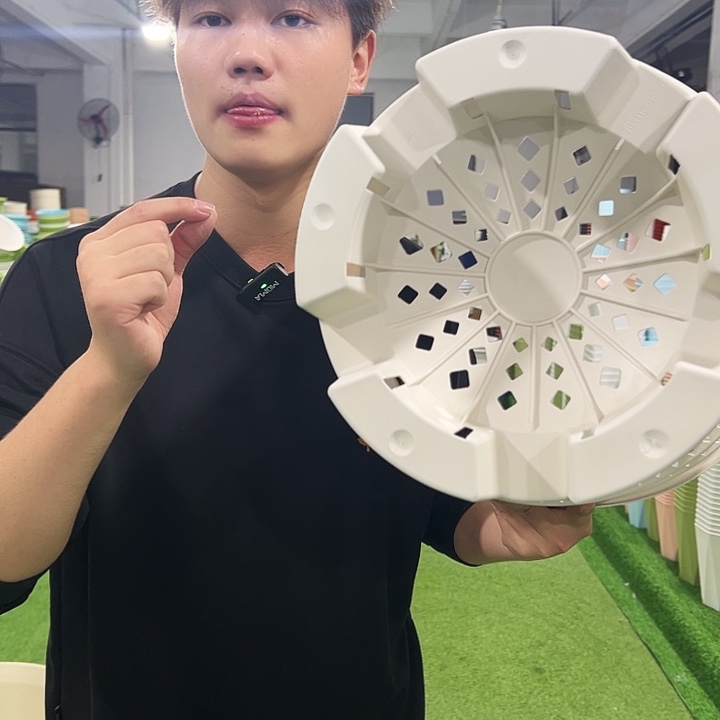 微瑕蓝莓盆口41高35白色3只无托