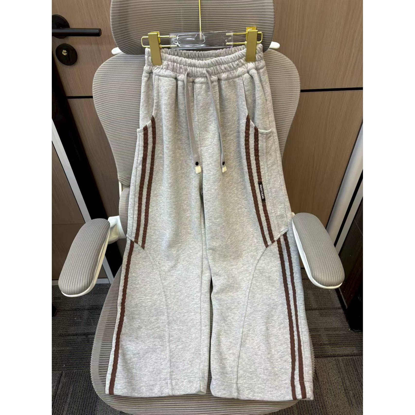 【清货】2025秋条纹织带弯刀女童运动卫裤 D639 639 W Y