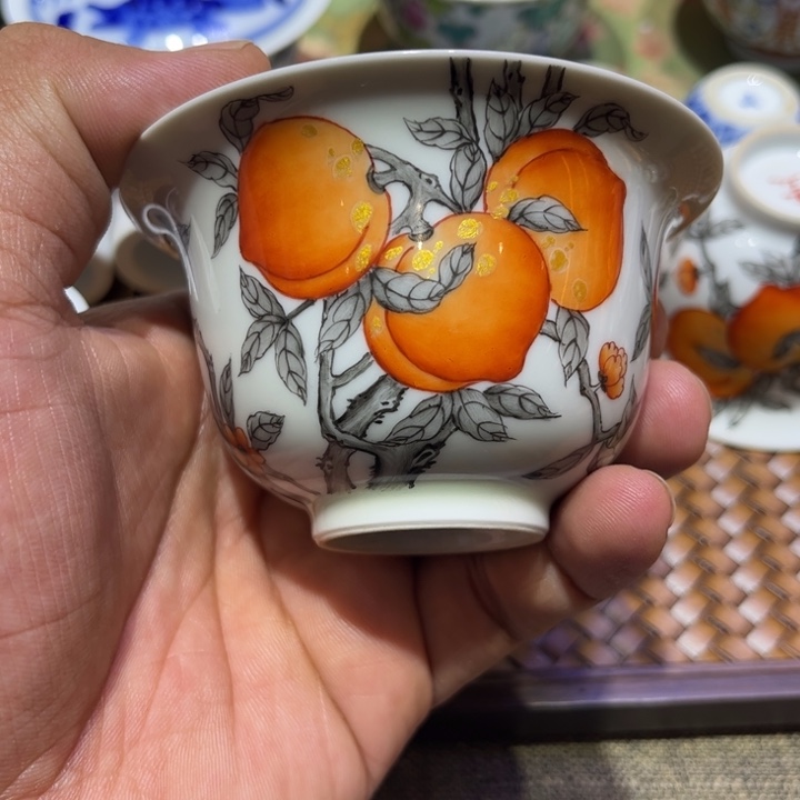 纯手绘精品盖碗杯