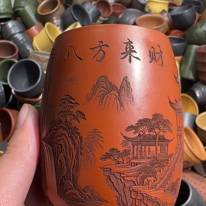 茶杯紫砂岁**声全手工紫砂