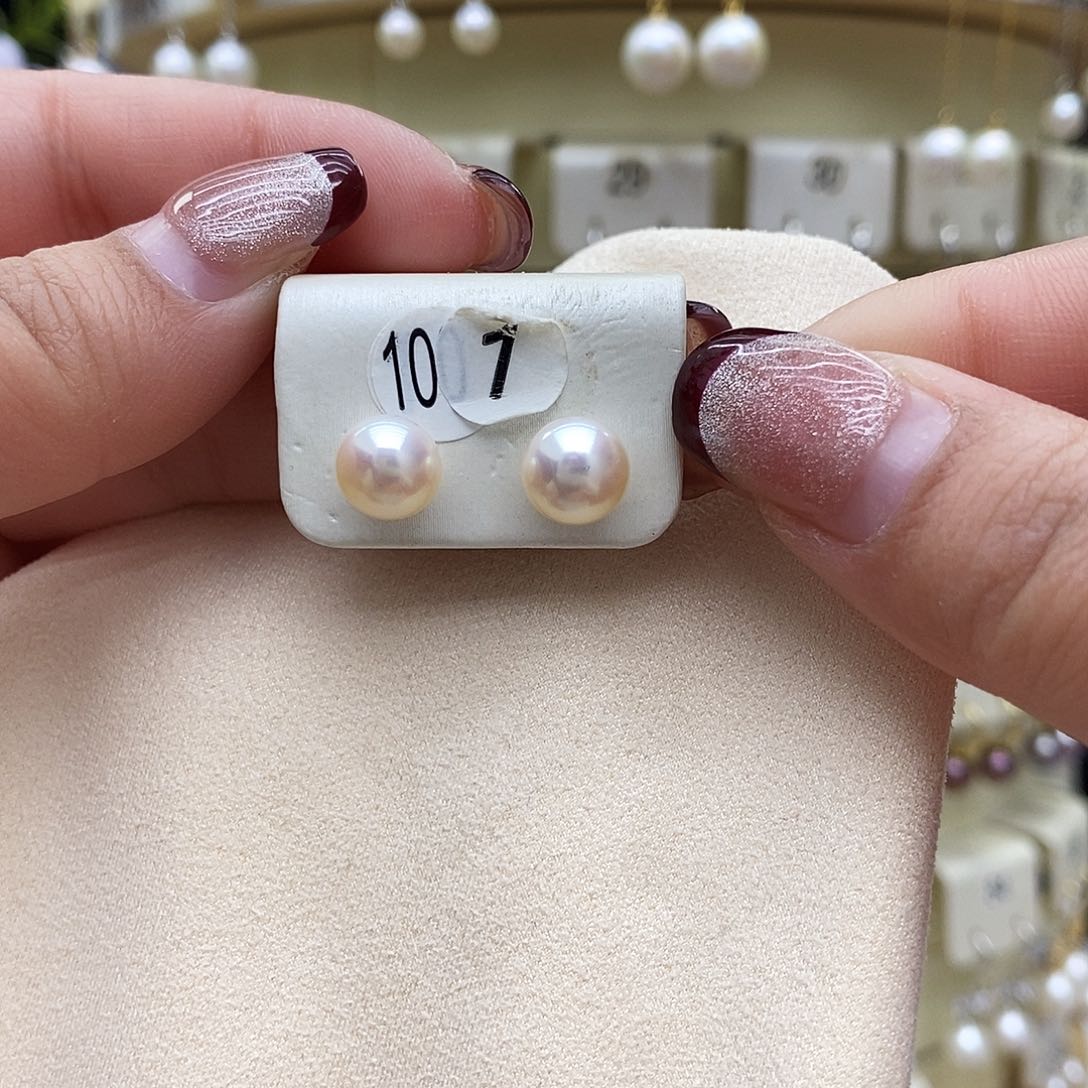 淡水珍珠耳饰银S925镶嵌