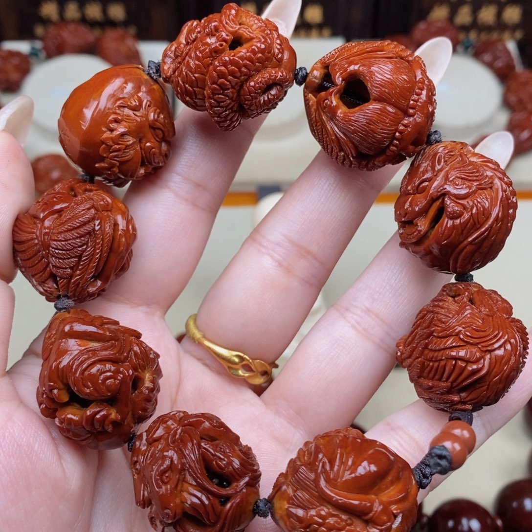 橄榄核吊坠正圆光珠