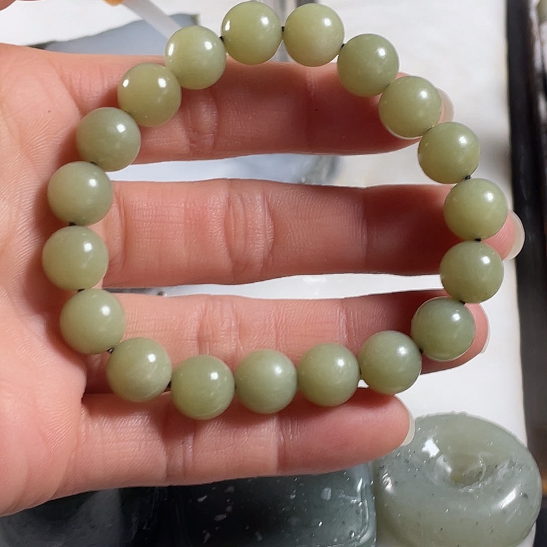 @***味和田玉（糖玉）未镶嵌手串