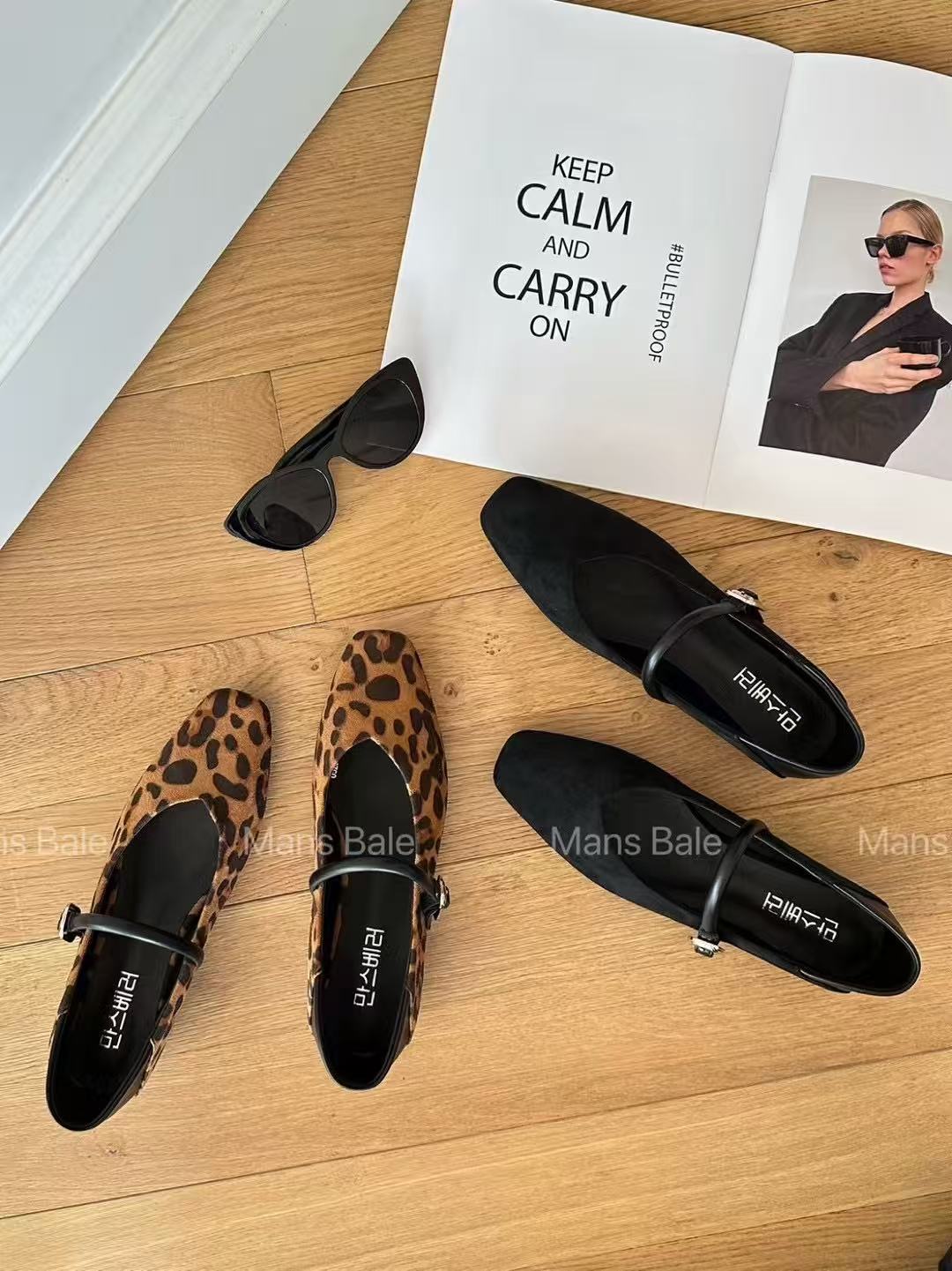 0520-793 新款复古豹纹方头平底软底单鞋