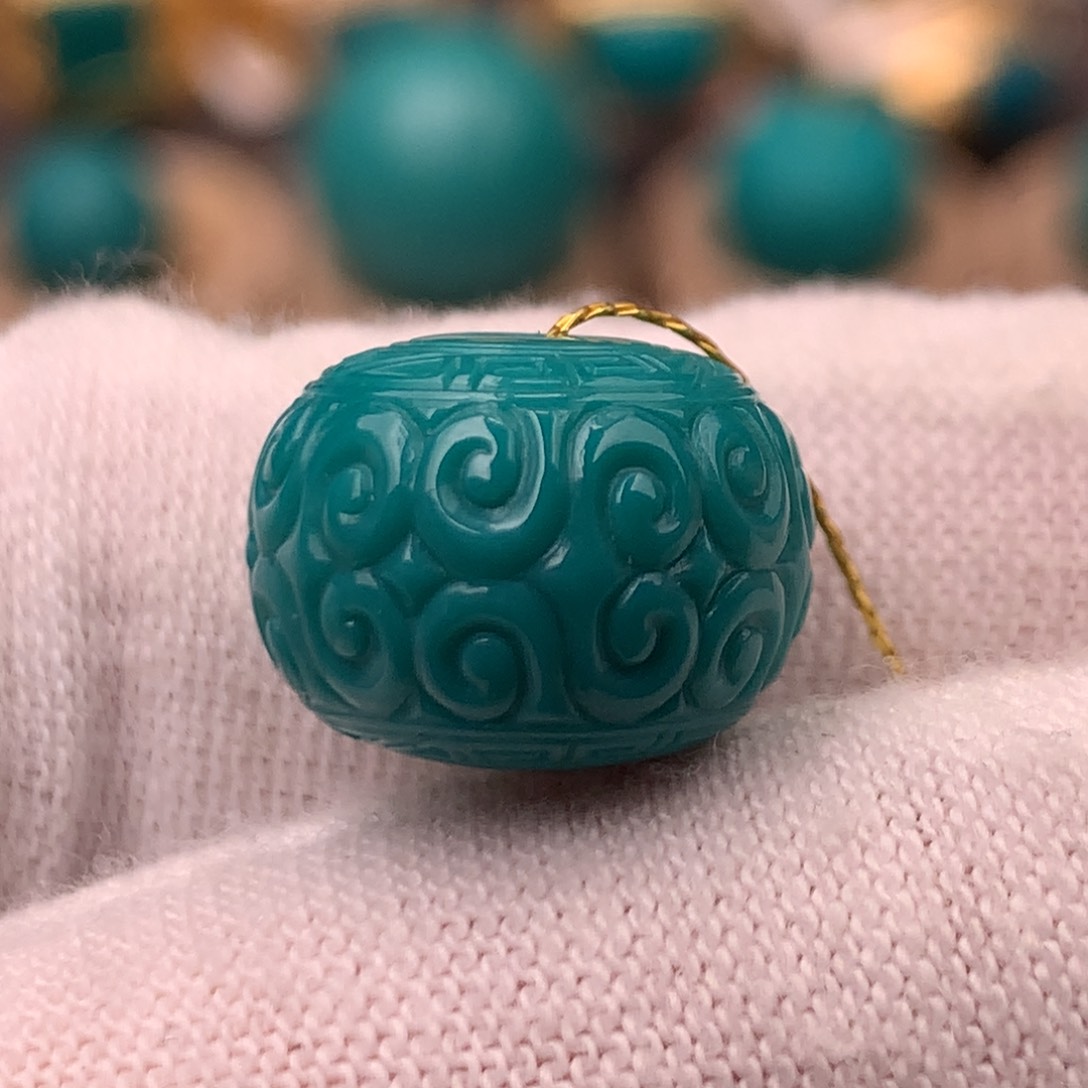 绿松石未镶嵌车挂