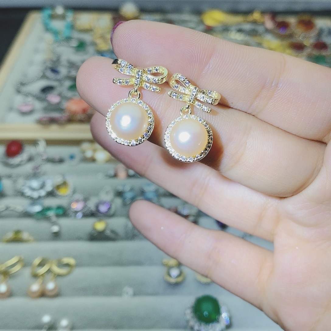 【闪购商品】托帕石耳饰银S925镶嵌