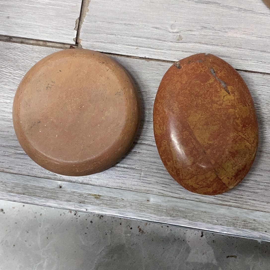 泗滨砭石2个热敷石