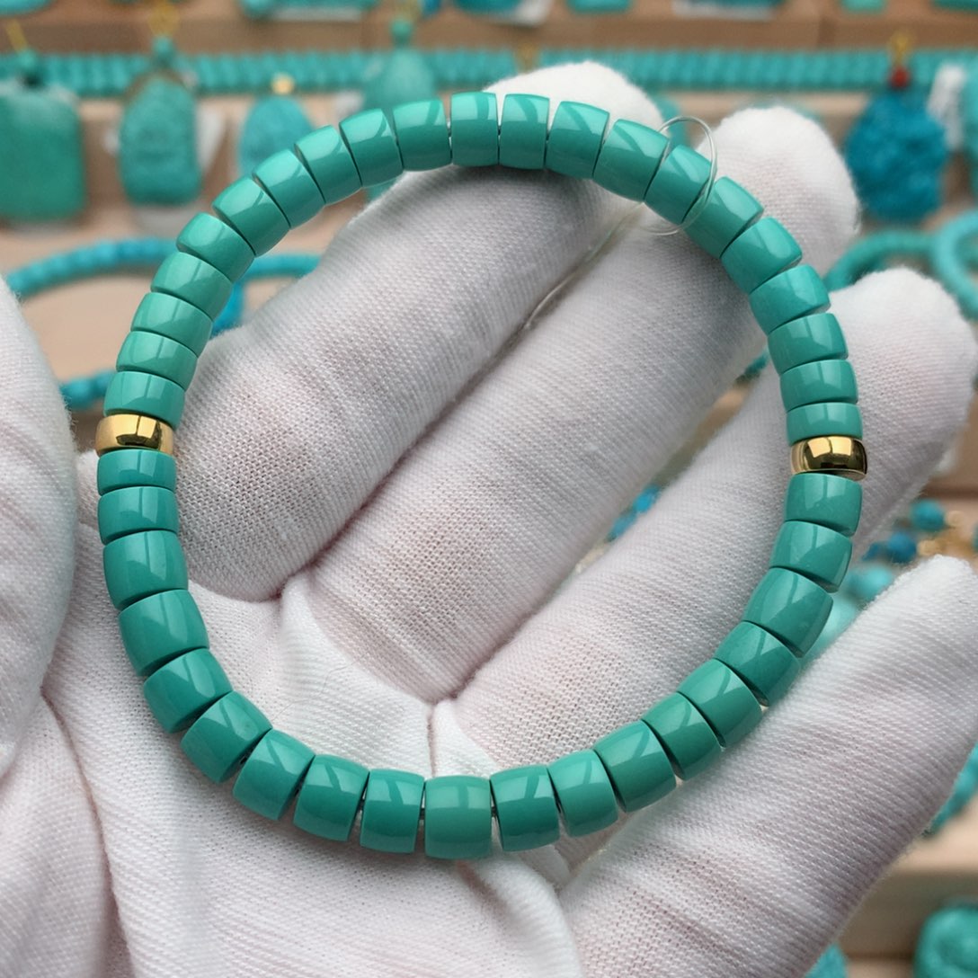 绿松石未镶嵌珠宝奇石6.5mm