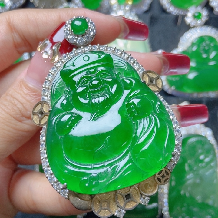 翡翠颈饰银S925镶嵌