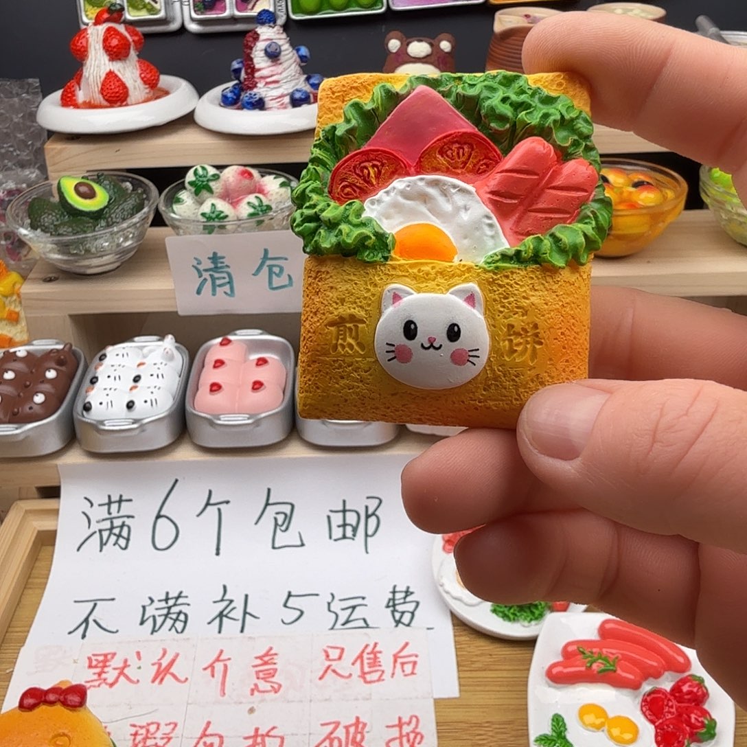 合成树脂食玩冰箱贴 凭开箱视频售后
