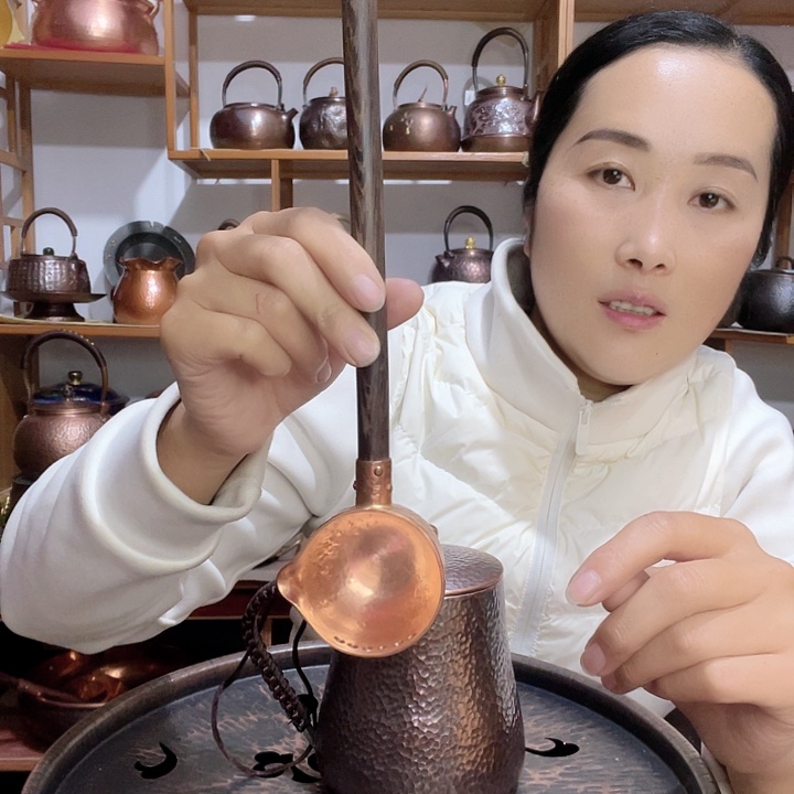 1****贵金属紫铜纯铜分茶勺不打孔款