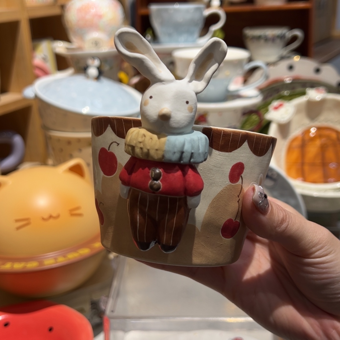 大耳朵兔子马克杯