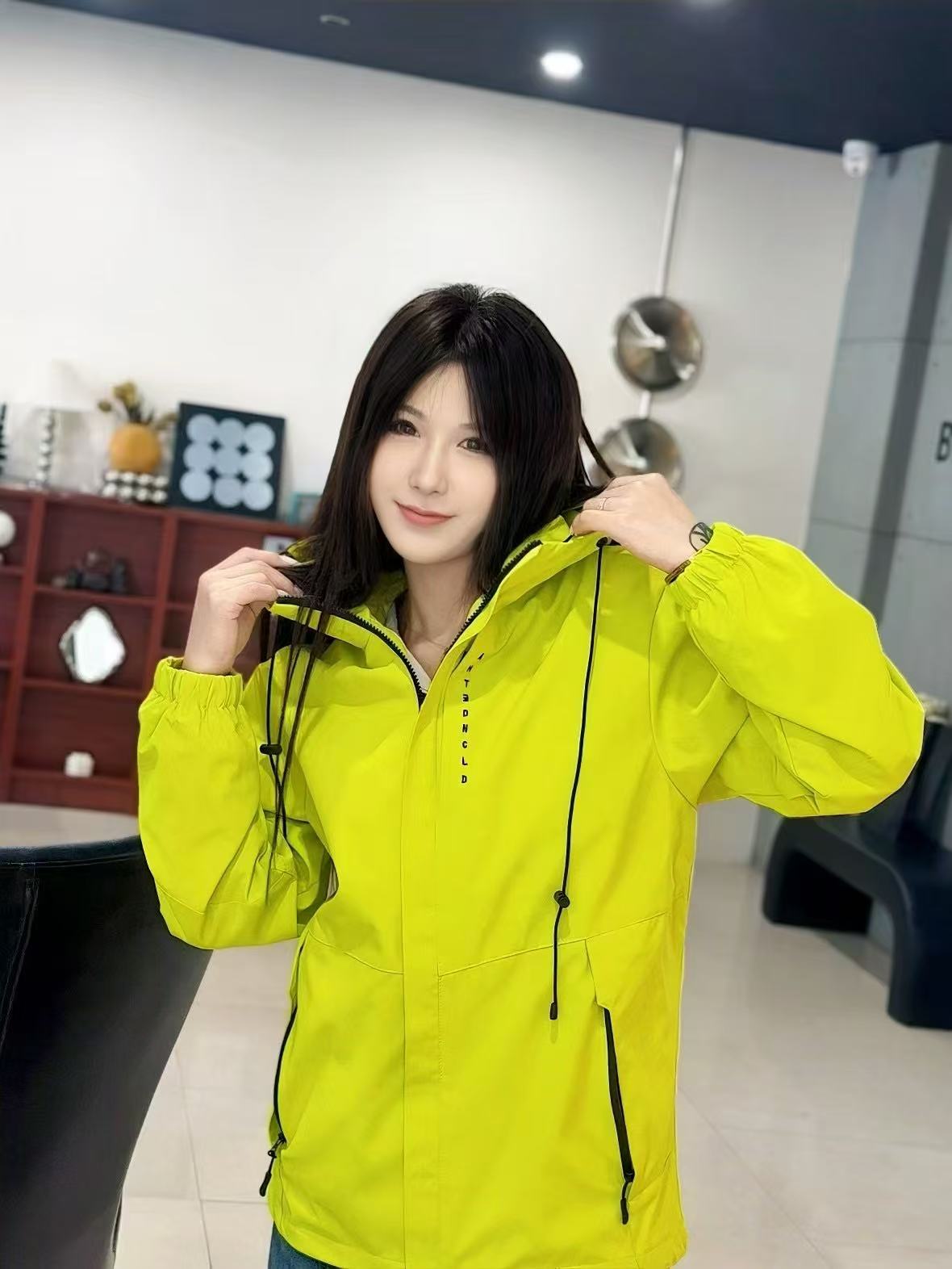 8955 春季新款百搭收腰显瘦派克服纯色中长款外套 F80