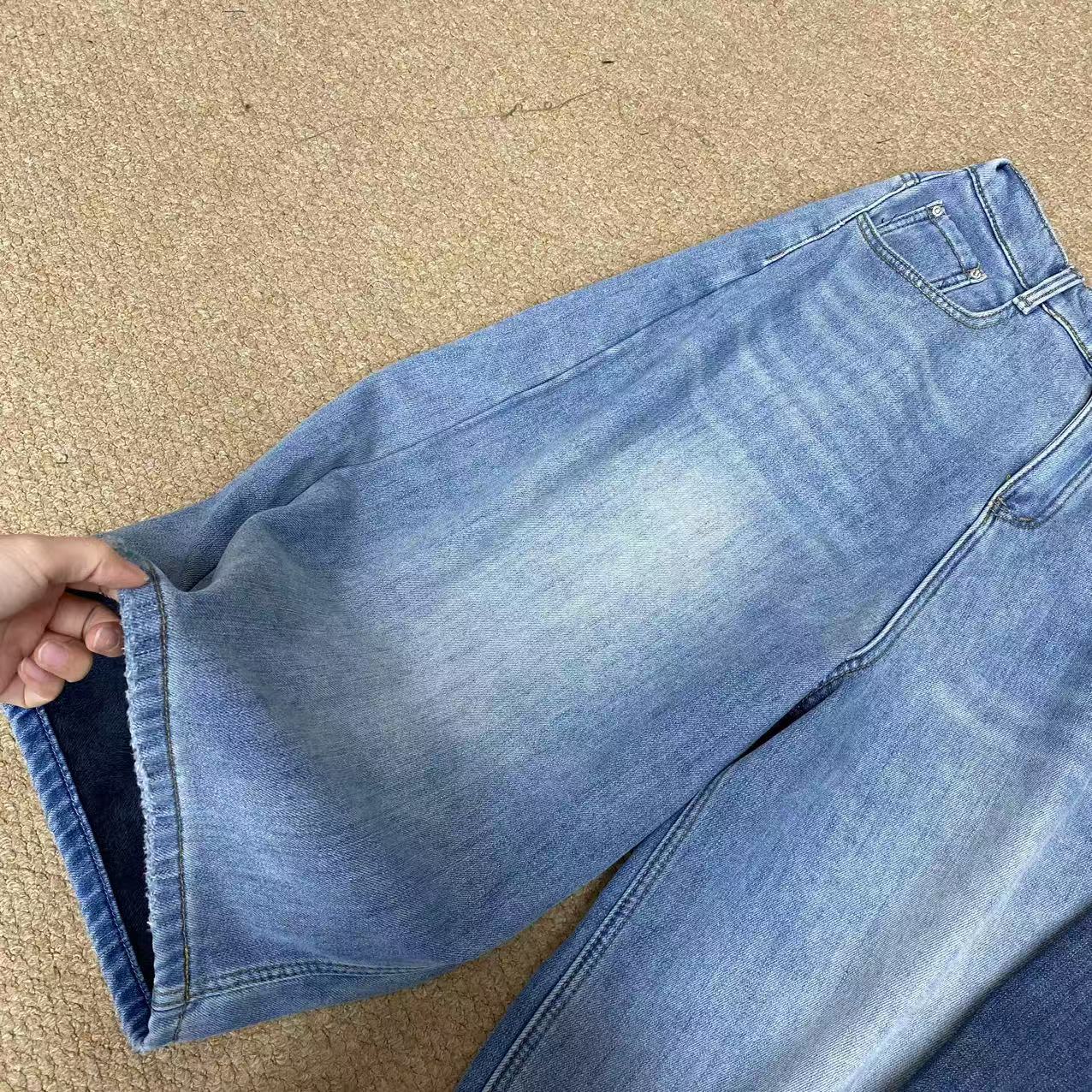 拍了不褪 XS#6892 FL 日系底部磨破牛仔裤（加绒） 12-20