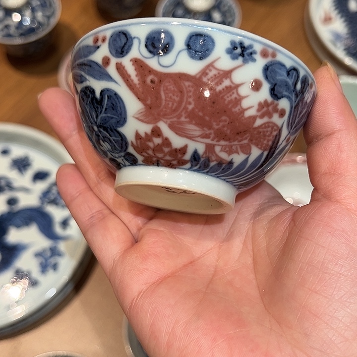 元青拙手仿元青花釉里红