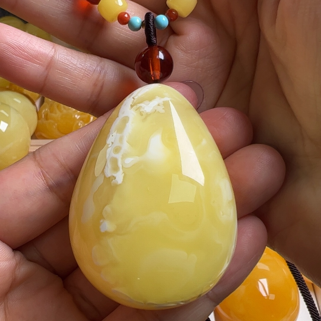 蜜蜡毛衣链未镶嵌无优化