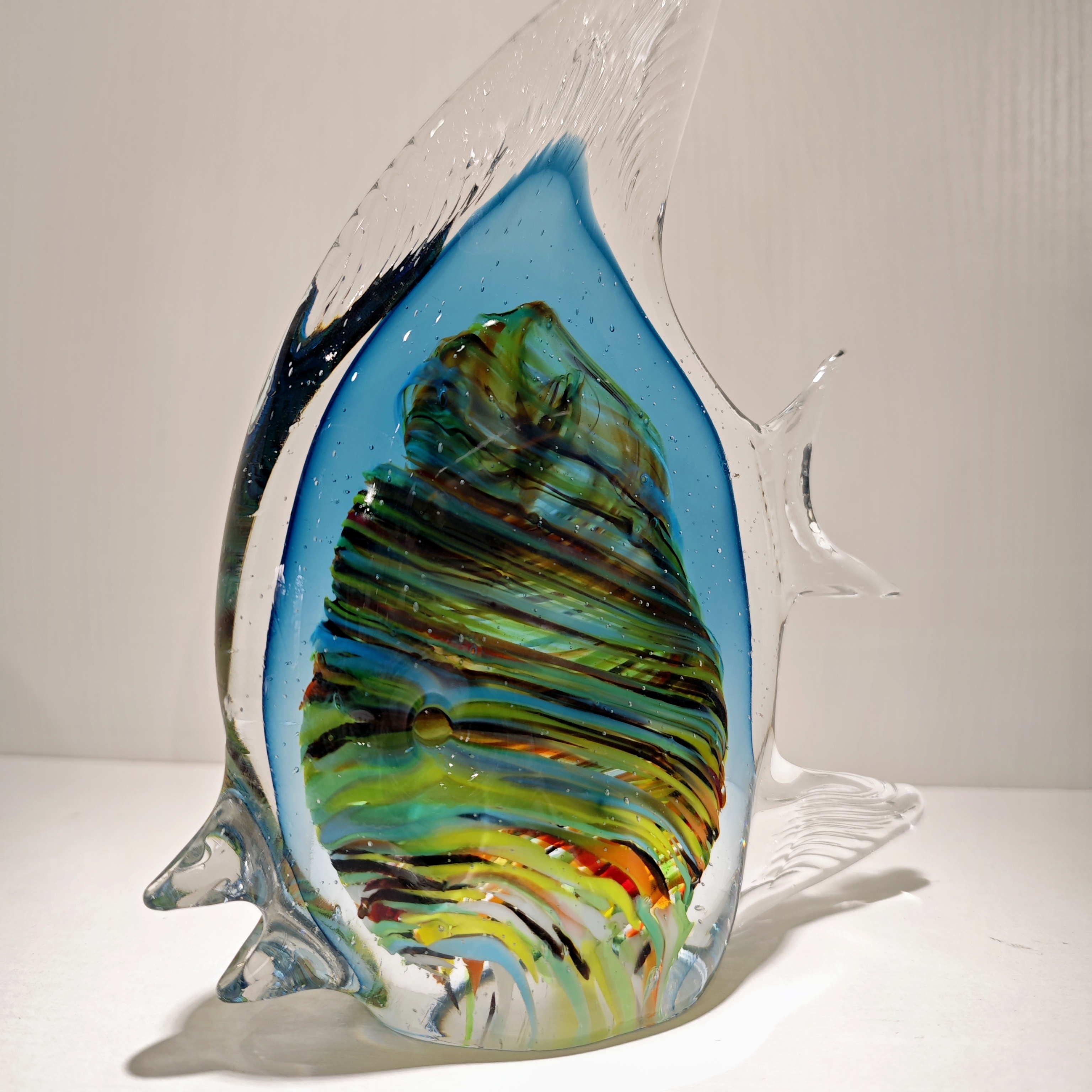 美琉老琉璃 创意个性琉璃小鱼摆件玻璃工艺品家居装饰品手工