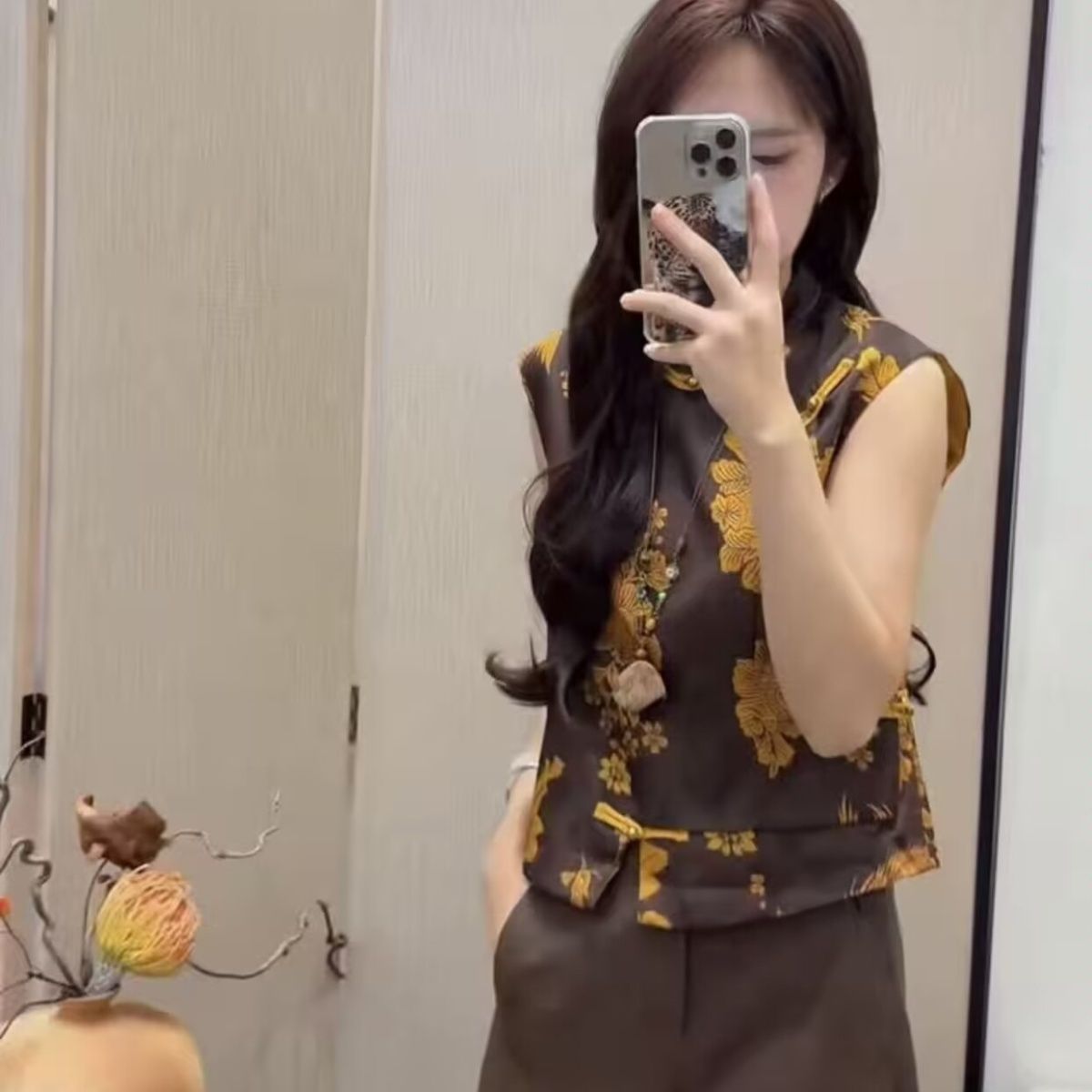 新中式富贵凤凰提花马夹女2025秋新款老钱风独特气质绝美马甲上衣