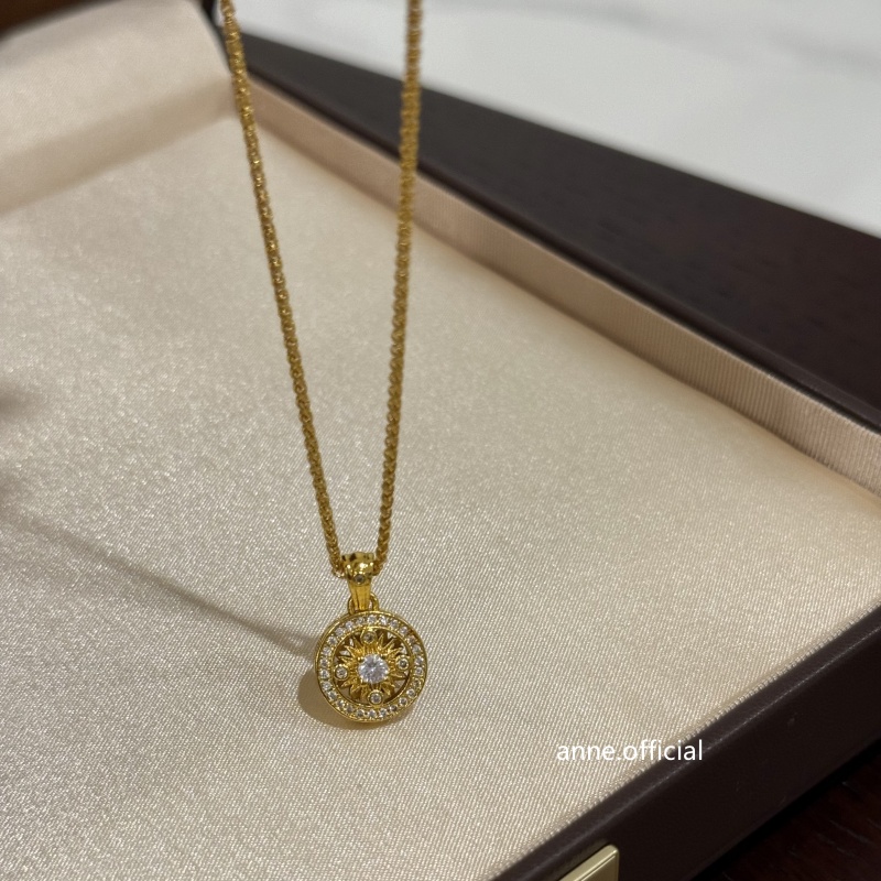 铜合金项链 轻奢时尚太阳图腾百搭罗盘项链【X985】