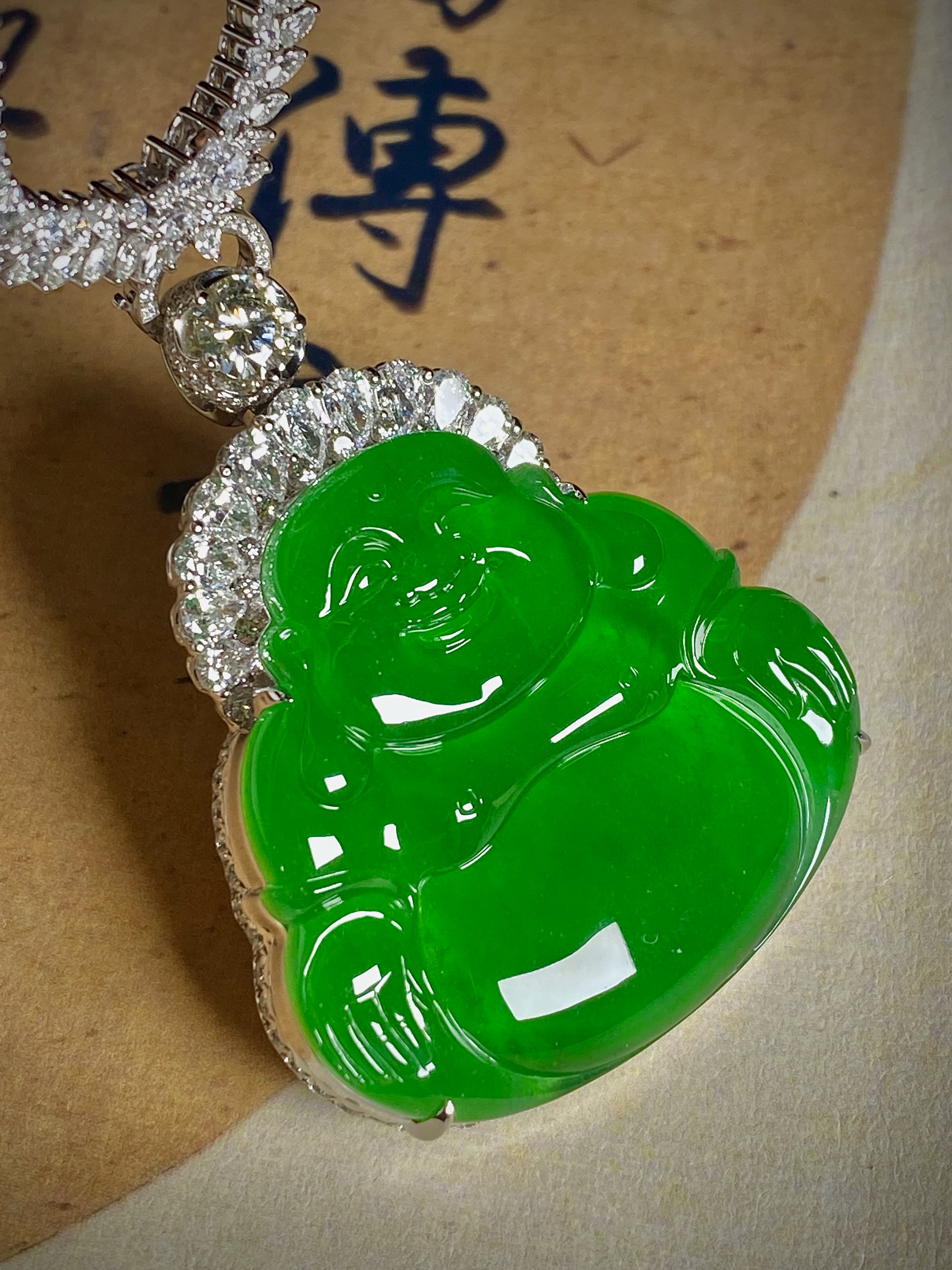 天然缅甸翡翠a货佛公