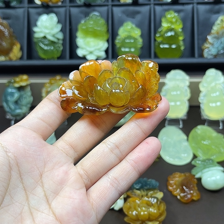樱***米未镶嵌蛇纹石玉吊坠(不含链)