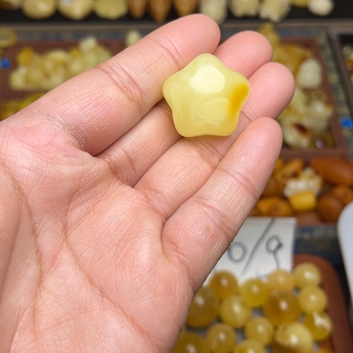 蜜蜡未镶嵌珠宝奇石天然蜜蜡星星