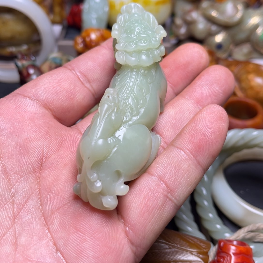 和田玉挂件未镶嵌猎****营