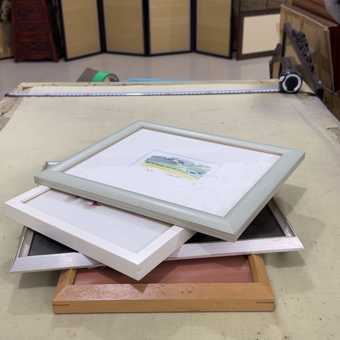 文***n绘画屏风框画茶空间设计