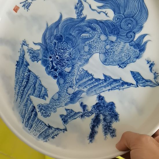 杨***子陶景德镇釉下彩手绘釉下彩