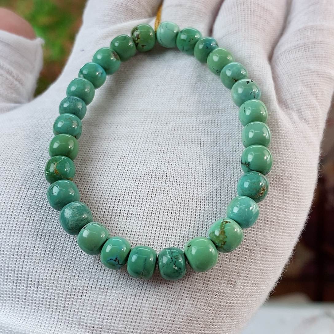 绿松石珠宝奇石未镶嵌7mm