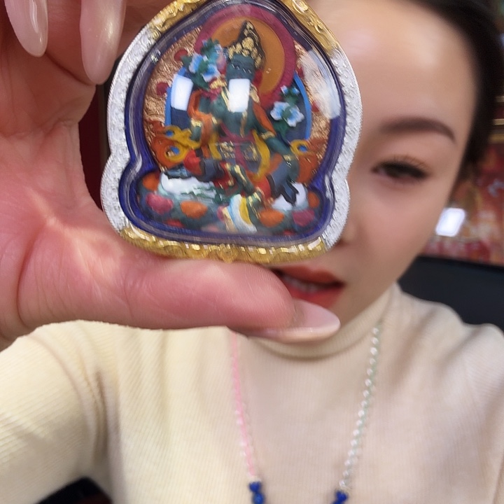 装裱画绿度母擦擦