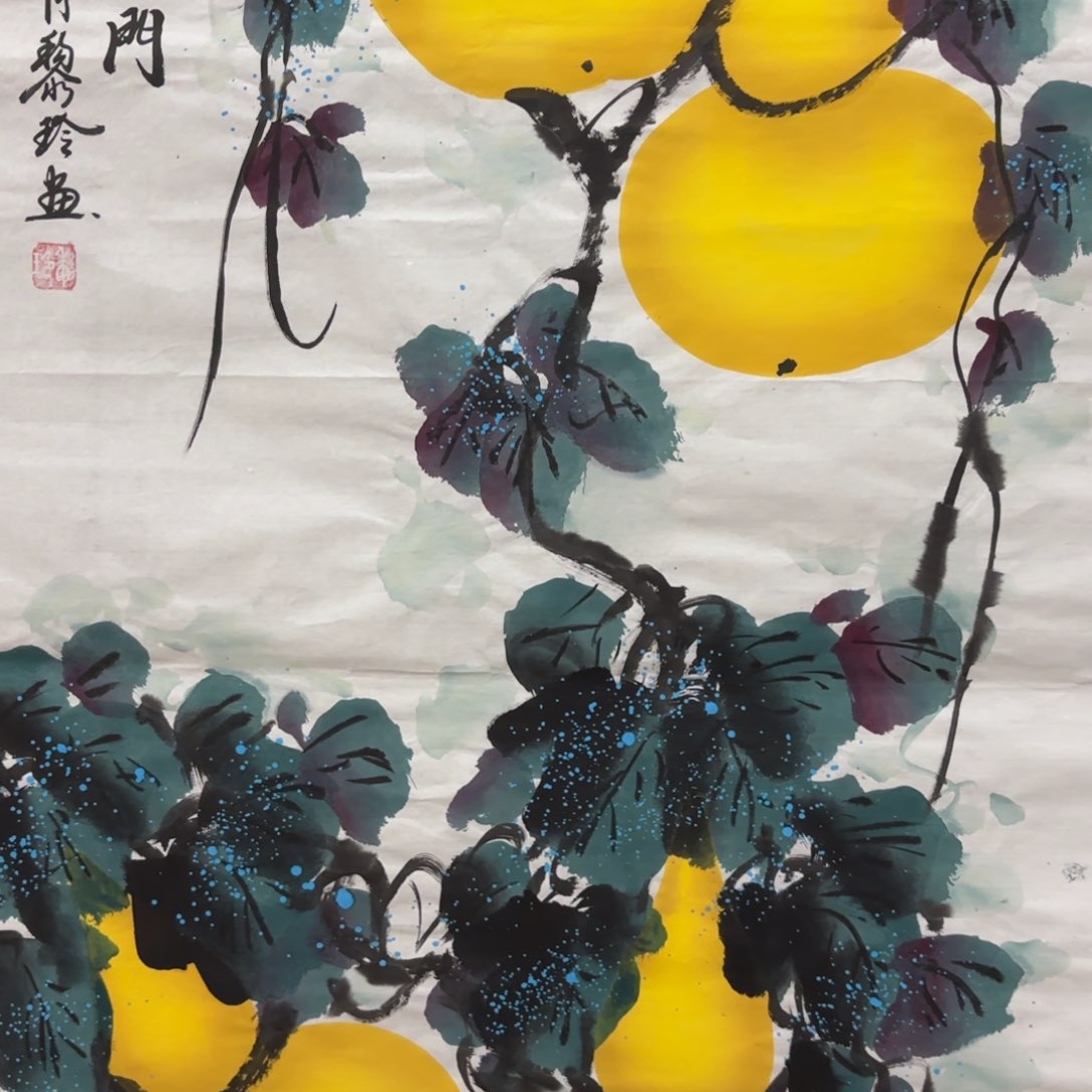 国画黎玲老师画家花鸟山水作品精品