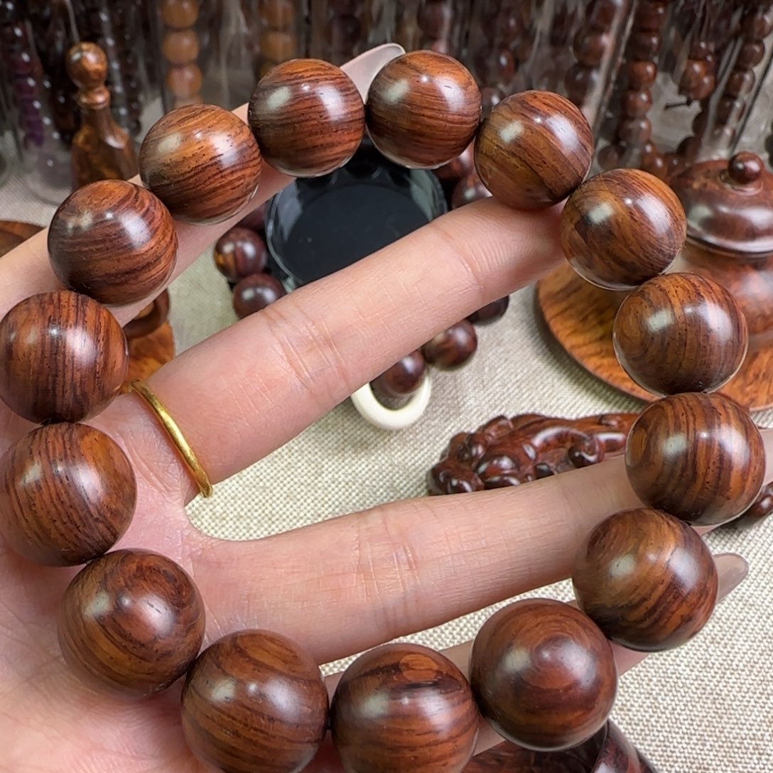 黄花梨/降香黄檀手串/手链树头线条