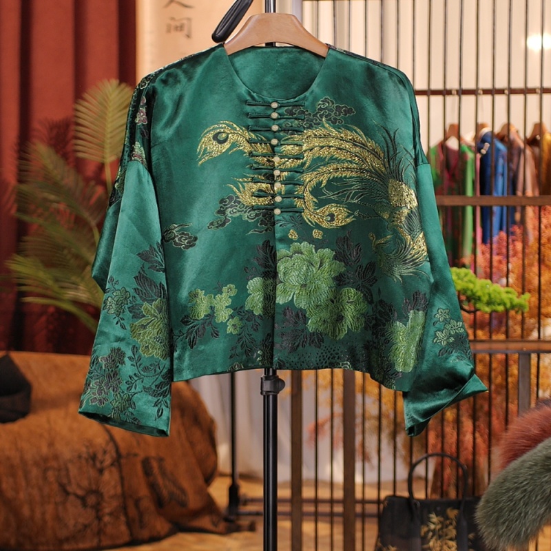 老缎多扣外套YD2559G