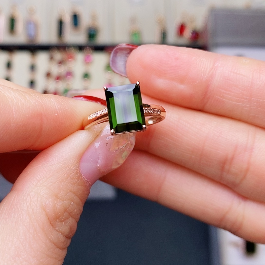 碧玺戒指碧玺18K金镶嵌轩****妈